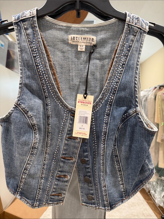 Idyllwind Jackets & Blazers - Idyllwind Blue Denim Studded Vest